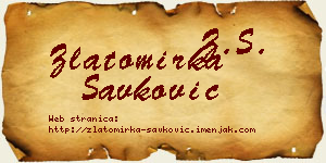 Zlatomirka Savković vizit kartica